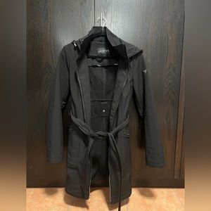 Guess black hooded coat